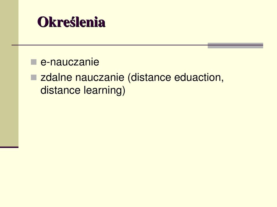 nauczanie (distance