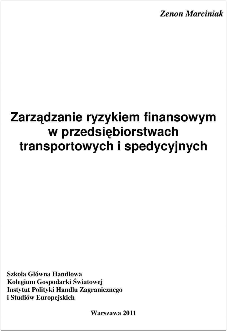 Kolegium Gospodarki Światowej Istytut