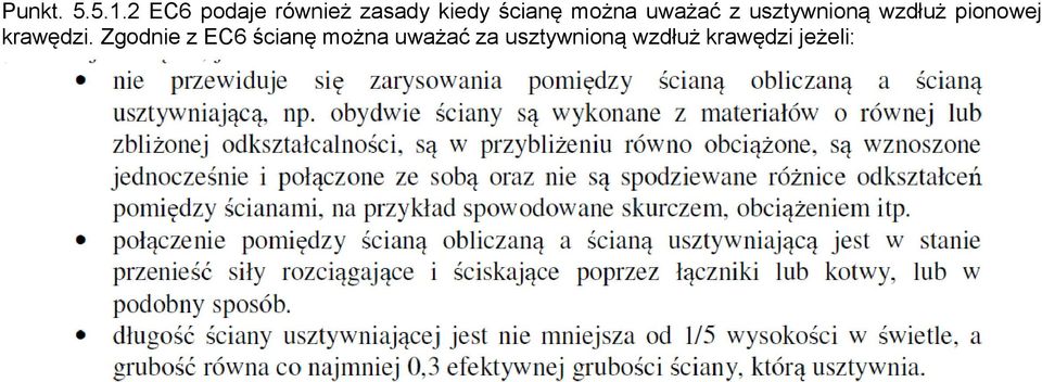 można uważać z usztywnioną wzdłuż pionowej