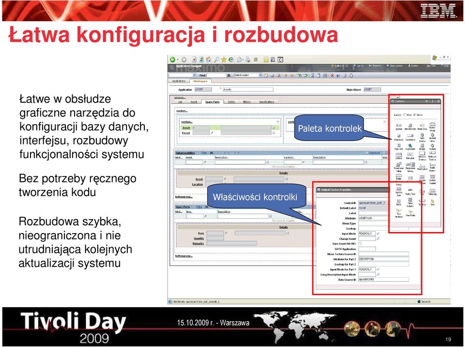 Paleta kontrolek Bez potrzeby ręcznego tworzenia kodu Właściwości kontrolki