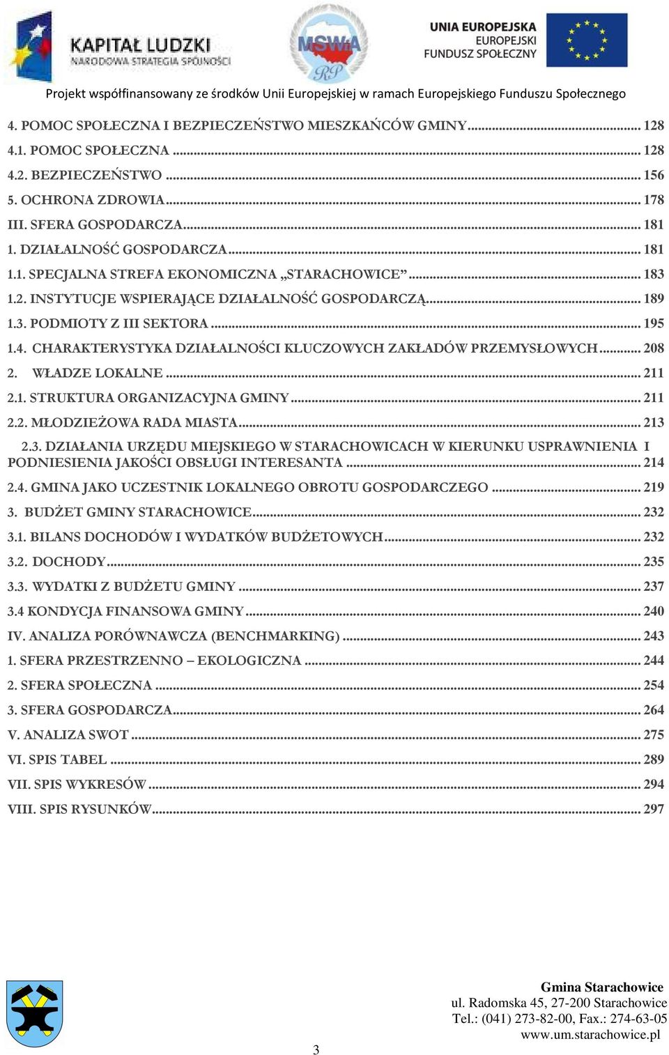 CHARAKTERYSTYKA DZIAŁALNOŚCI KLUCZOWYCH ZAKŁADÓW PRZEMYSŁOWYCH... 208 2. WŁADZE LOKALNE... 211 2.1. STRUKTURA ORGANIZACYJNA GMINY... 211 2.2. MŁODZIEŻOWA RADA MIASTA... 213 