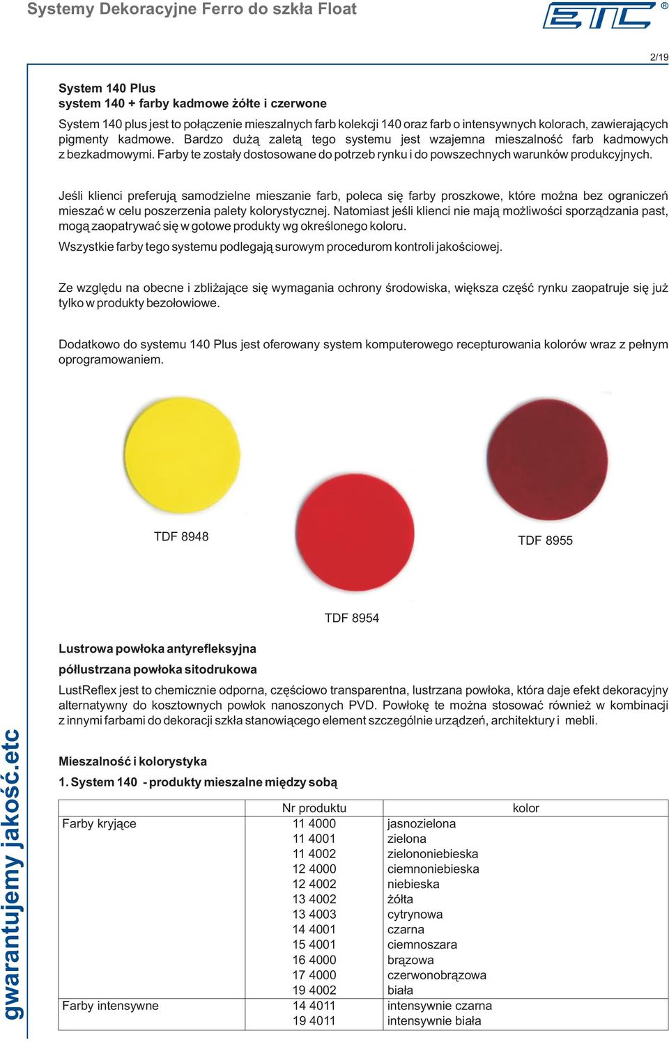 Jeœli klienci preferuj¹ samodzielne mieszanie farb, poleca siê farby proszkowe, które mo na bez ograniczeñ mieszaæ w celu poszerzenia palety kolorystycznej.