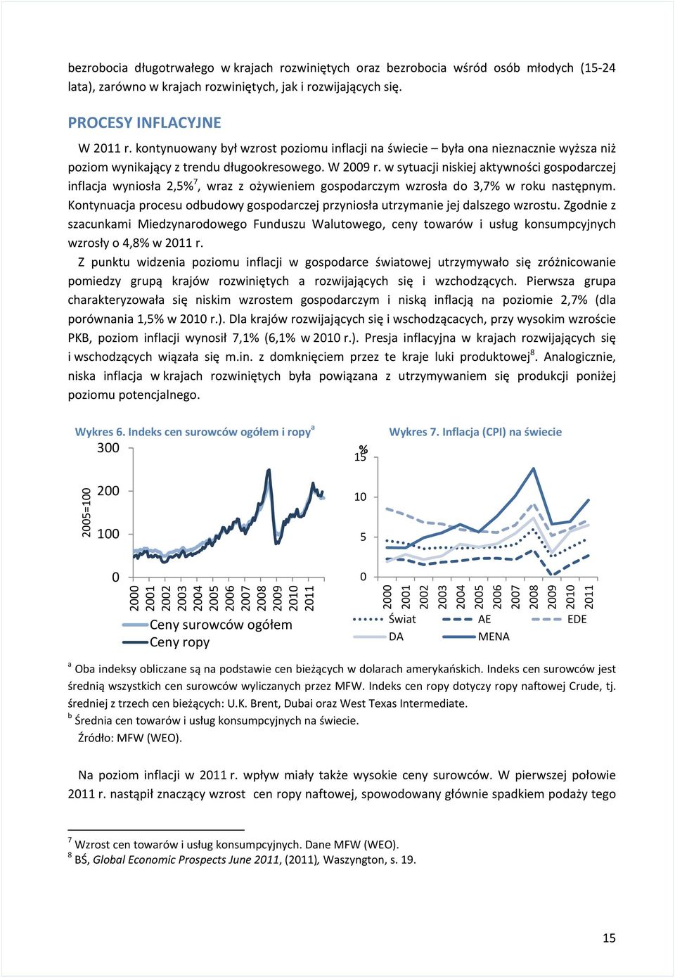 w sytuacji niskiej aktywności gospodarczej inflacja wyniosła 2,5% 7, wraz z ożywieniem gospodarczym wzrosła do 3,7% w roku następnym.