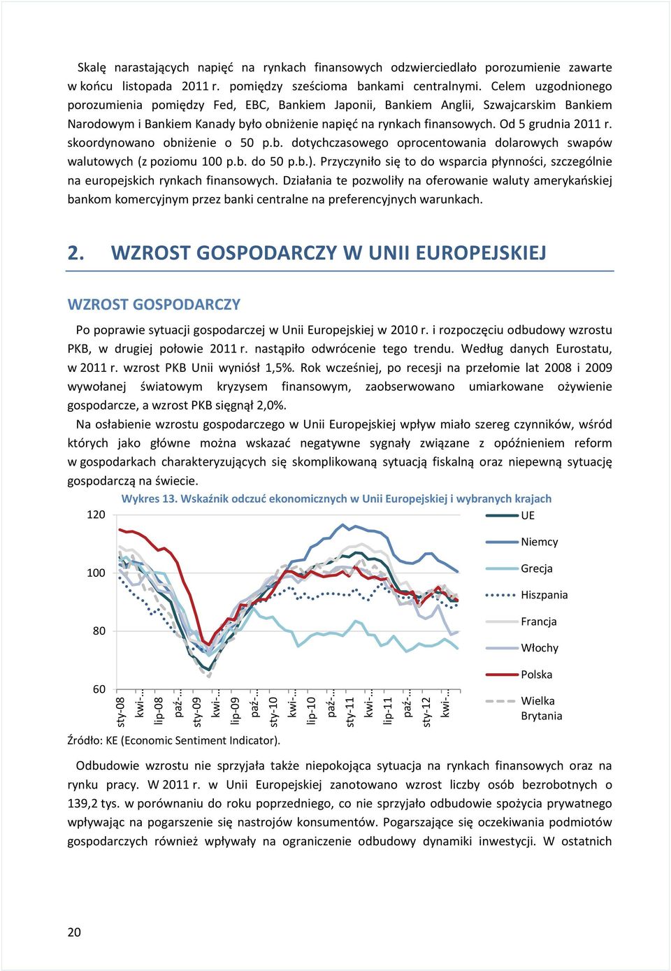 skoordynowano obniżenie o 5 p.b. dotychczasowego oprocentowania dolarowych swapów walutowych (z poziomu 1 p.b. do 5 p.b.).