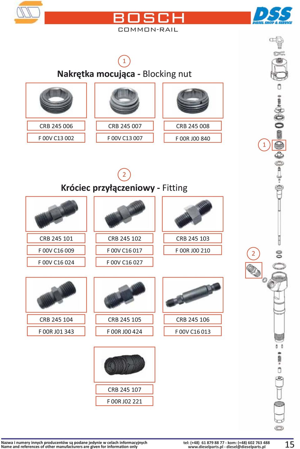 102 CRB 245 103 F 00V C16 009 F 00V C16 024 F 00V C16 017 F 00V C16 027 F 00R J00 210 2 CRB 245