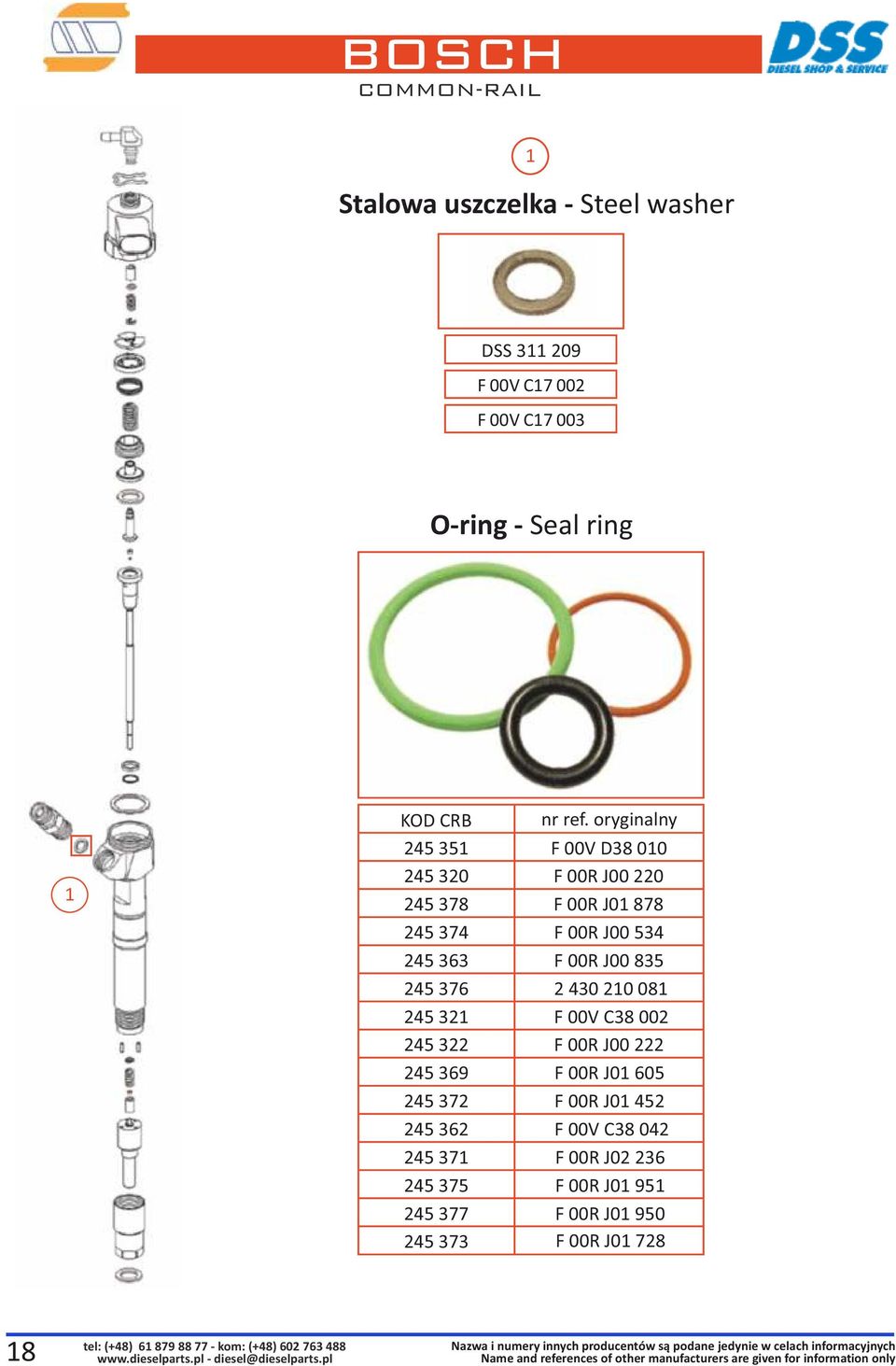 oryginalny F 00V D38 010 245 320 F 00R J00 220 245 378 F 00R J01 878 245 374 F 00R J00 534 245 363 F 00R J00 835 245