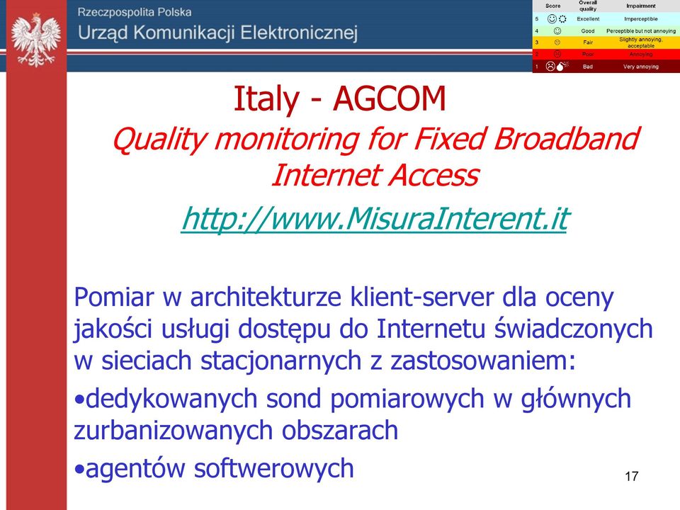 it Pomiar w architekturze klient-server dla oceny jakości usługi dostępu do