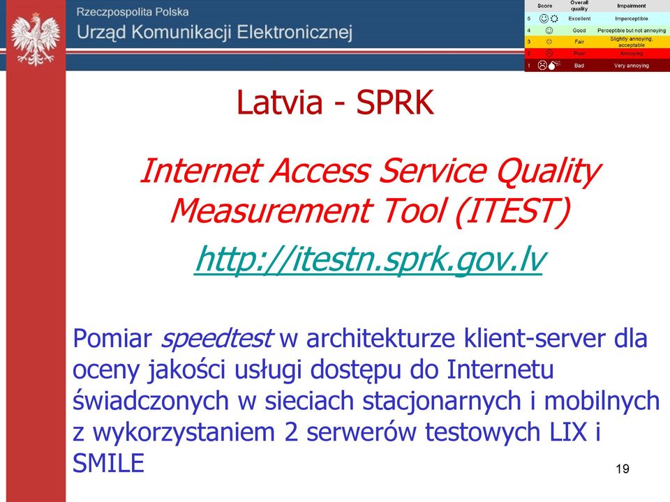 lv Pomiar speedtest w architekturze klient-server dla oceny jakości