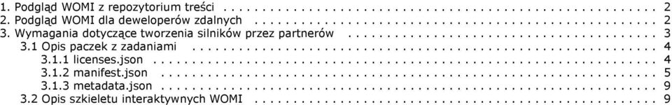 1.1 licenses.json................................................................. 4 3.1.2 manifest.json................................................................ 5 3.1.3 metadata.