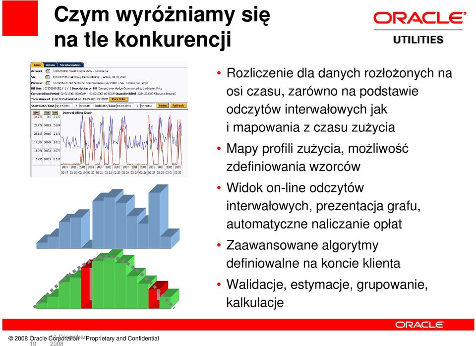 odczytów interwałowych, prezentacja grafu, automatyczne naliczanie opłat Zaawansowane algorytmy definiowalne na koncie