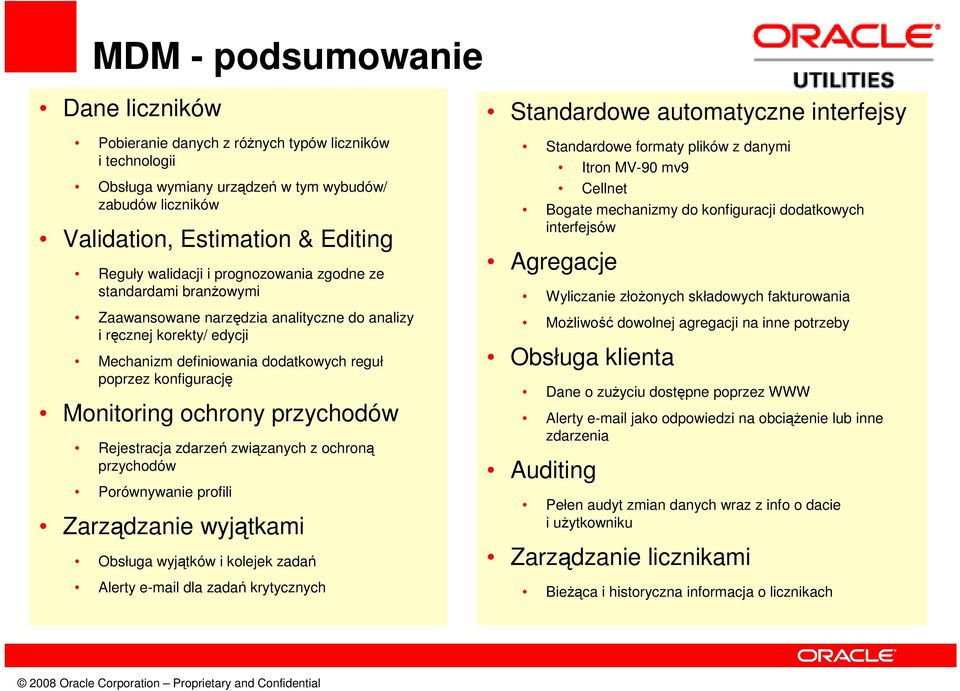 ochrony przychodów Rejestracja zdarzeń związanych z ochroną przychodów Porównywanie profili Zarządzanie wyjątkami Obsługa wyjątków i kolejek zadań Alerty e-mail dla zadań krytycznych Standardowe