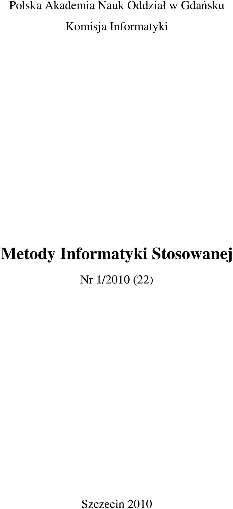 Informatyk Metody