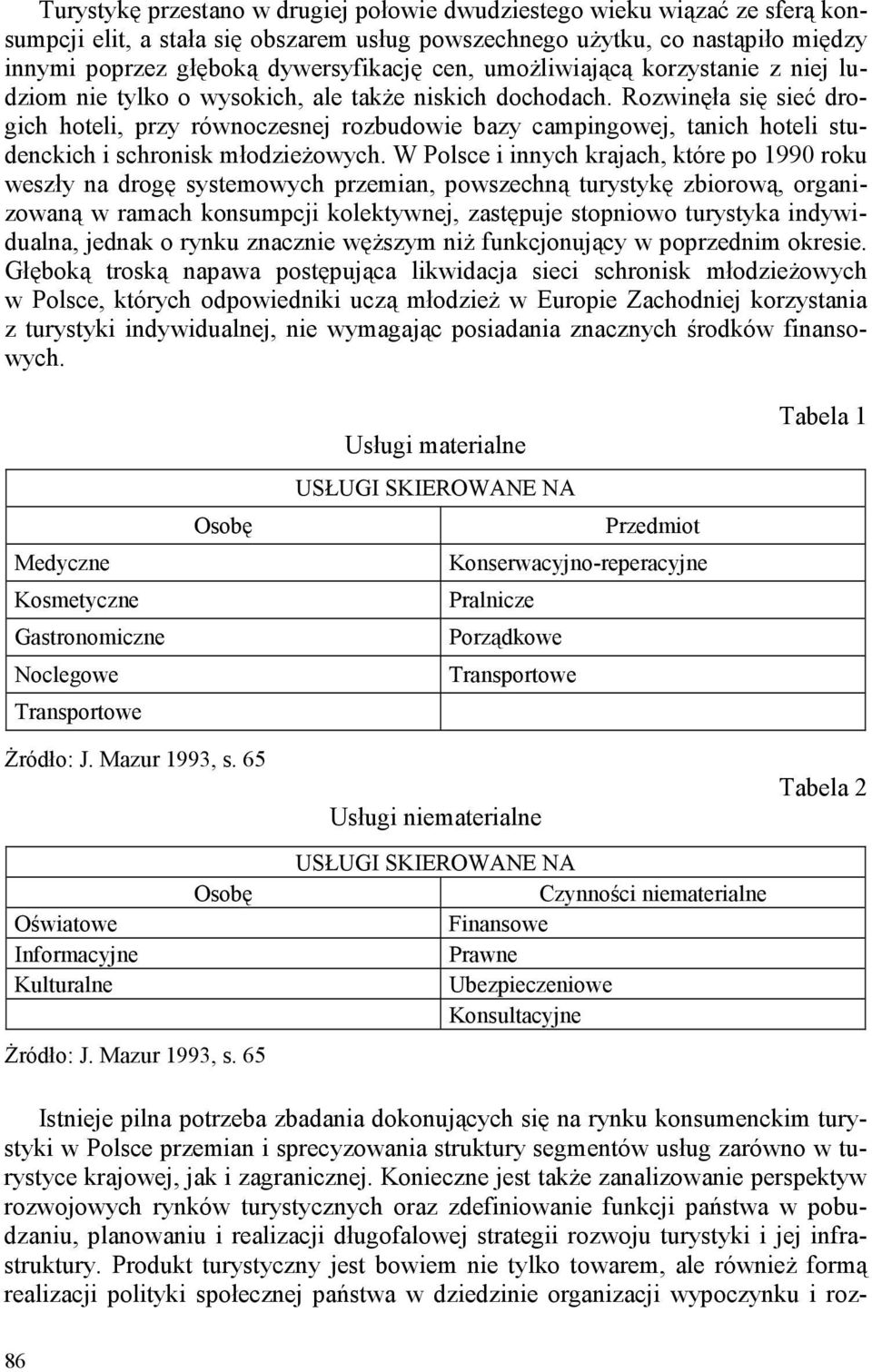 Rozwinęła się sieć drogich hoteli, przy równoczesnej rozbudowie bazy campingowej, tanich hoteli studenckich i schronisk młodzieżowych.