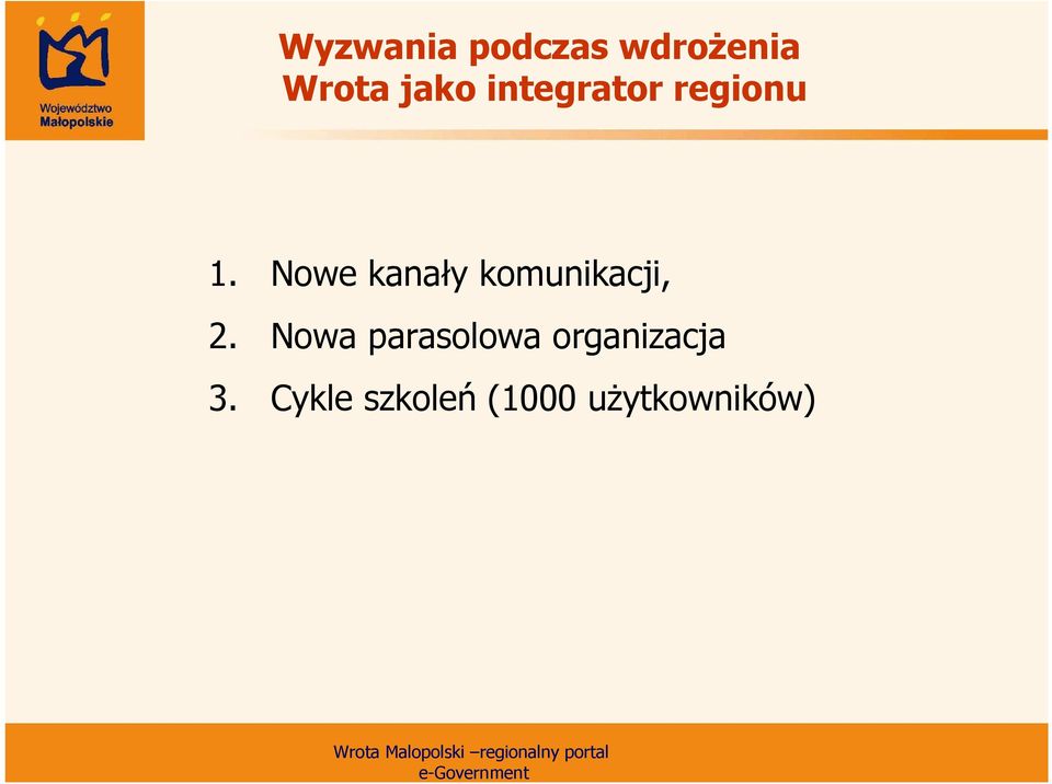 Nowe kanały komunikacji, 2.