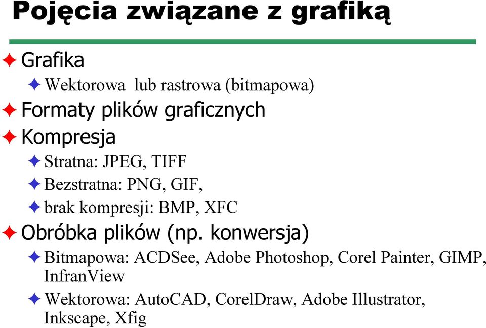 XFC Obróbka plików (np.