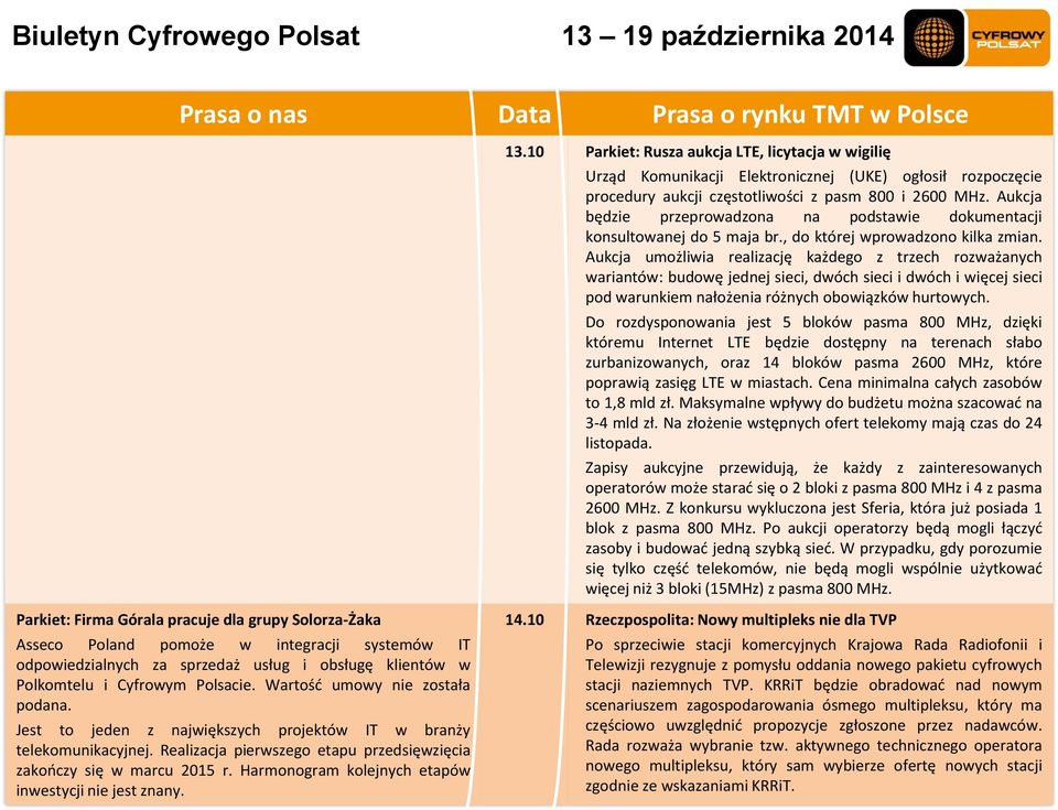 Aukcja będzie przeprowadzona na podstawie dokumentacji konsultowanej do 5 maja br., do której wprowadzono kilka zmian.