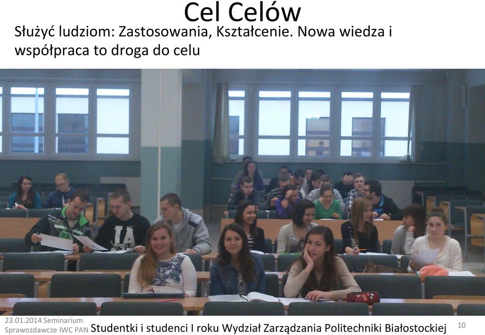 2014 Seminarium 10 Sprawozdawcze IWC PAN Studentki i