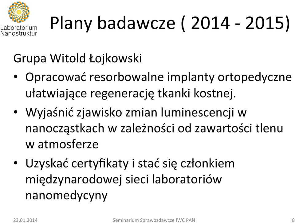 Wyjaśnić zjawisko zmian luminescencji w nanocząstkach w zależności od zawartości