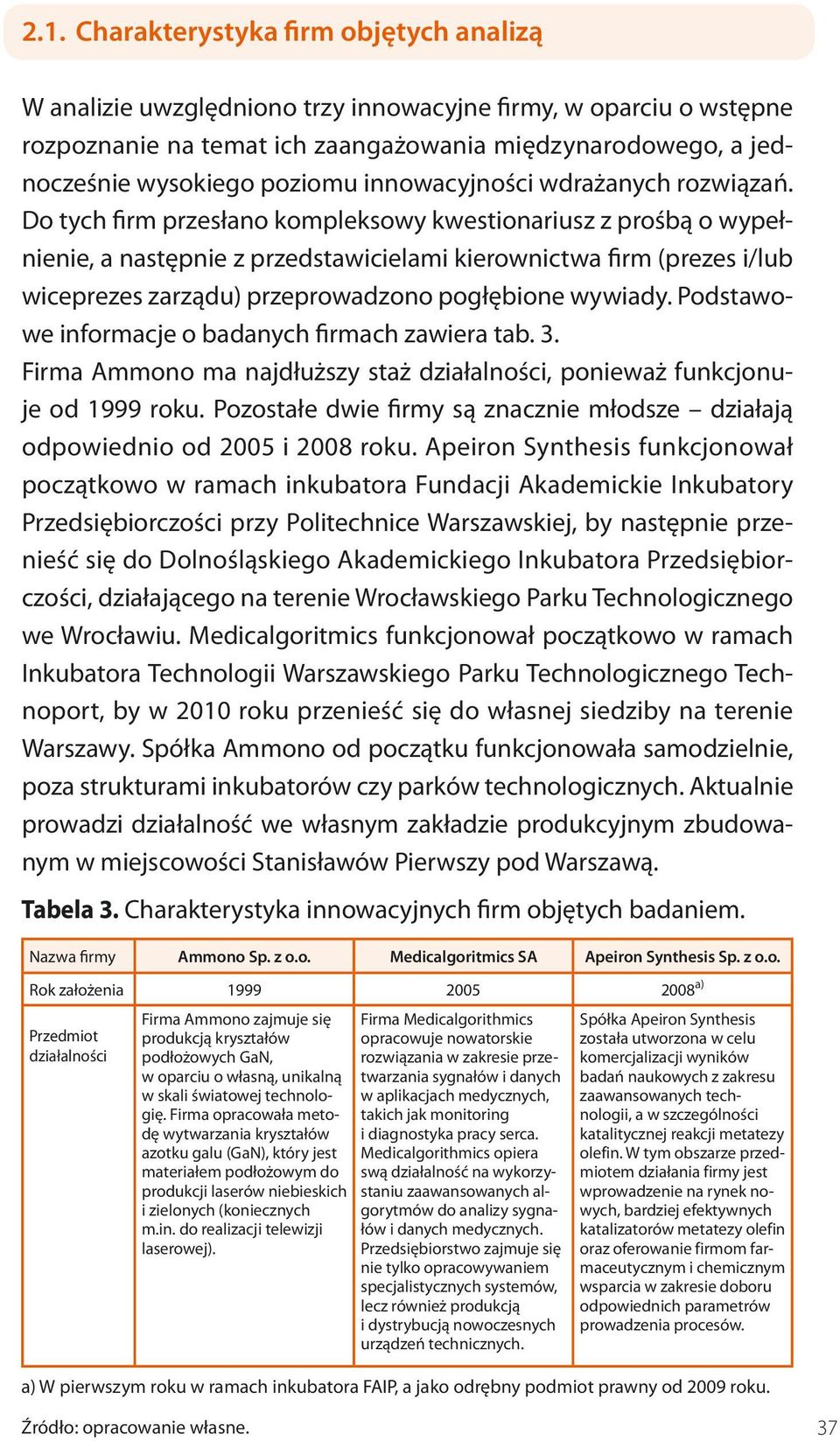 Do tych firm przesłano kompleksowy kwestionariusz z prośbą o wypełnienie, a następnie z przedstawicielami kierownictwa firm (prezes i/lub wiceprezes zarządu) przeprowadzono pogłębione wywiady.