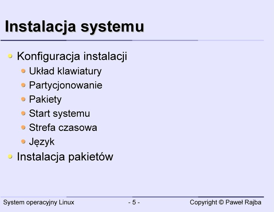 Partycjonowanie Pakiety Start