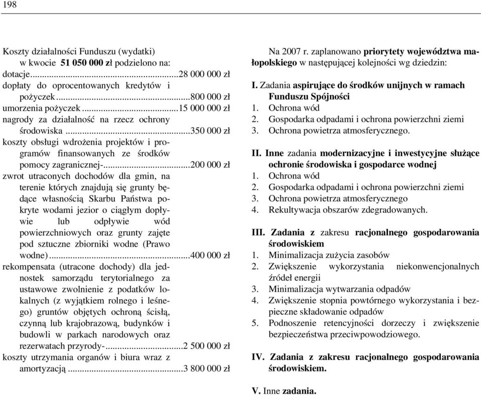 ..200 000 zł zwrot utraconych dochodów dla gmin, na terenie których znajdują się grunty będące własnością Skarbu Państwa pokryte wodami jezior o ciągłym dopływie lub odpływie wód powierzchniowych