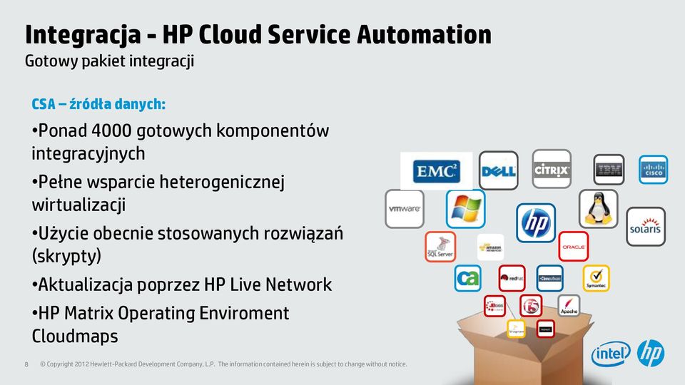 wsparcie heterogenicznej wirtualizacji Użycie obecnie stosowanych rozwiązań