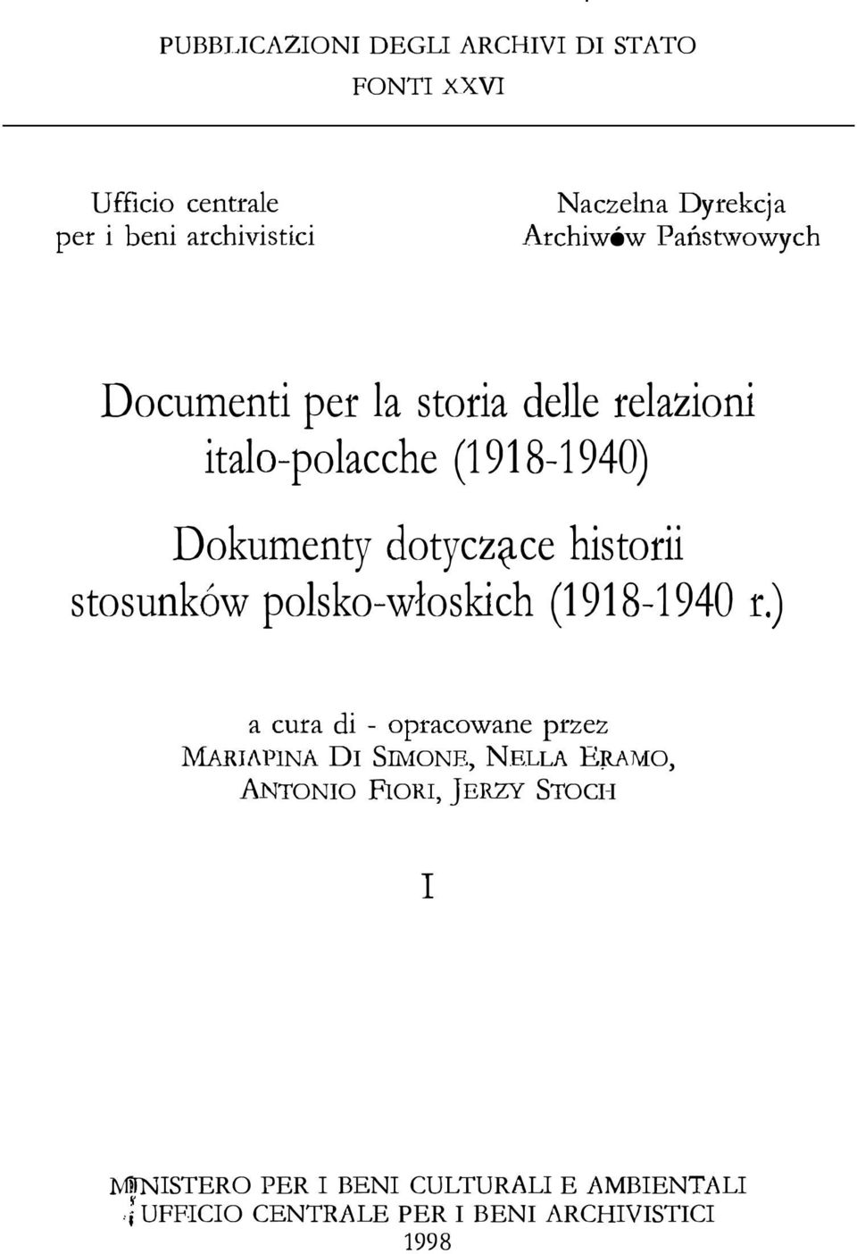 historii stosunk6w polsko-wloskich (1918-1940 r.