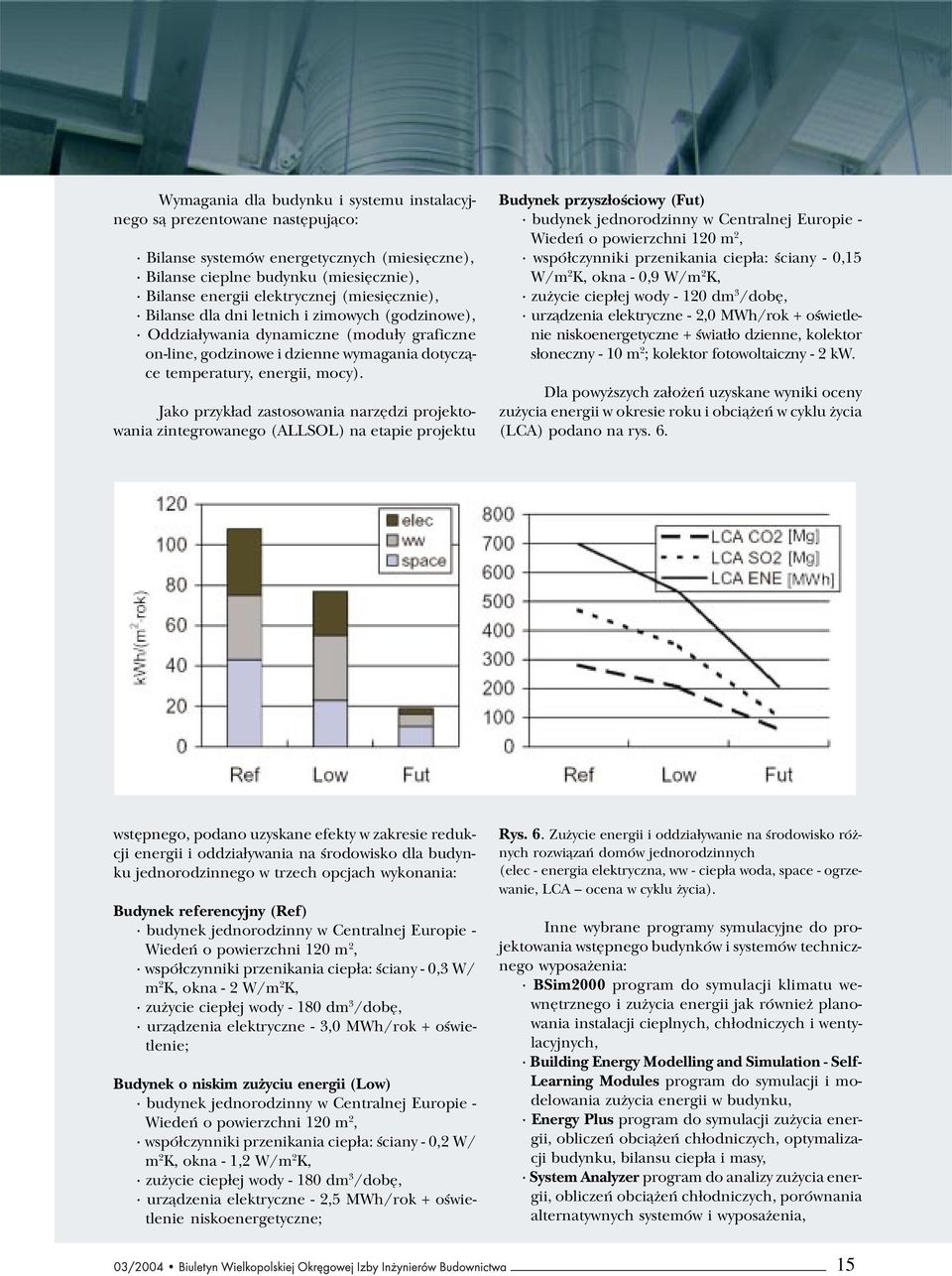 Jako przyk³ad zastosowania narzêdzi projektowania zintegrowanego (ALLSOL) na etapie projektu Budynek przysz³oœciowy (Fut) budynek jednorodzinny w Centralnej Europie - Wiedeñ o powierzchni 120 m 2,