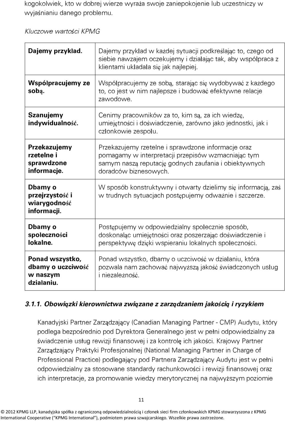 Dajemy przykład w każdej sytuacji podkreślając to, czego od siebie nawzajem oczekujemy i działając tak, aby współpraca z klientami układała się jak najlepiej.