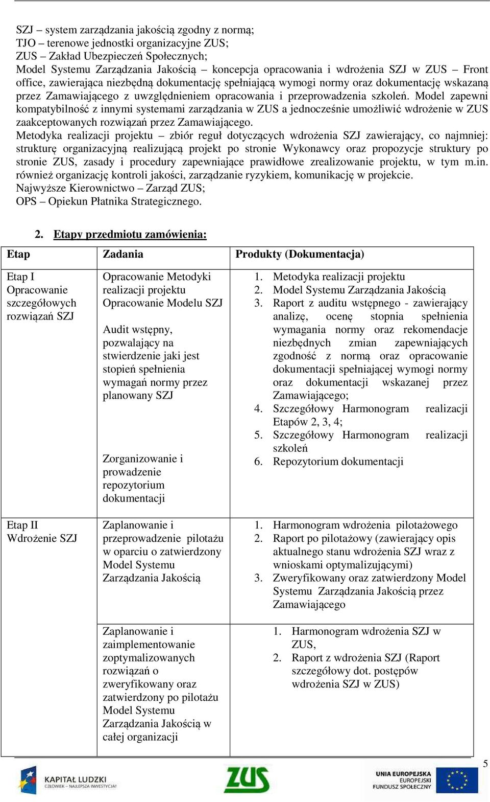 Model zapewni kompatybilność z innymi systemami zarządzania w ZUS a jednocześnie umożliwić wdrożenie w ZUS zaakceptowanych rozwiązań przez Zamawiającego.