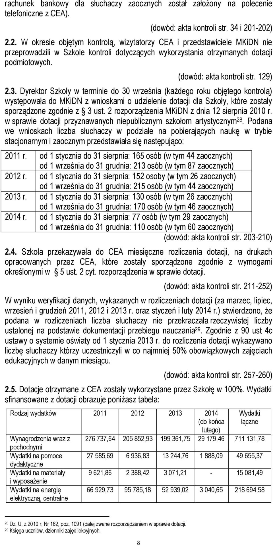 (dowód: akta kontroli str. 129) 2.3.