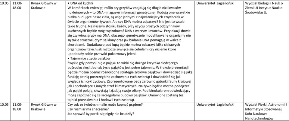 Na naszym stosiku każdy, przy użyciu prostych odczynników kuchennych będzie mógł wyizolować DNA z warzyw i owoców.