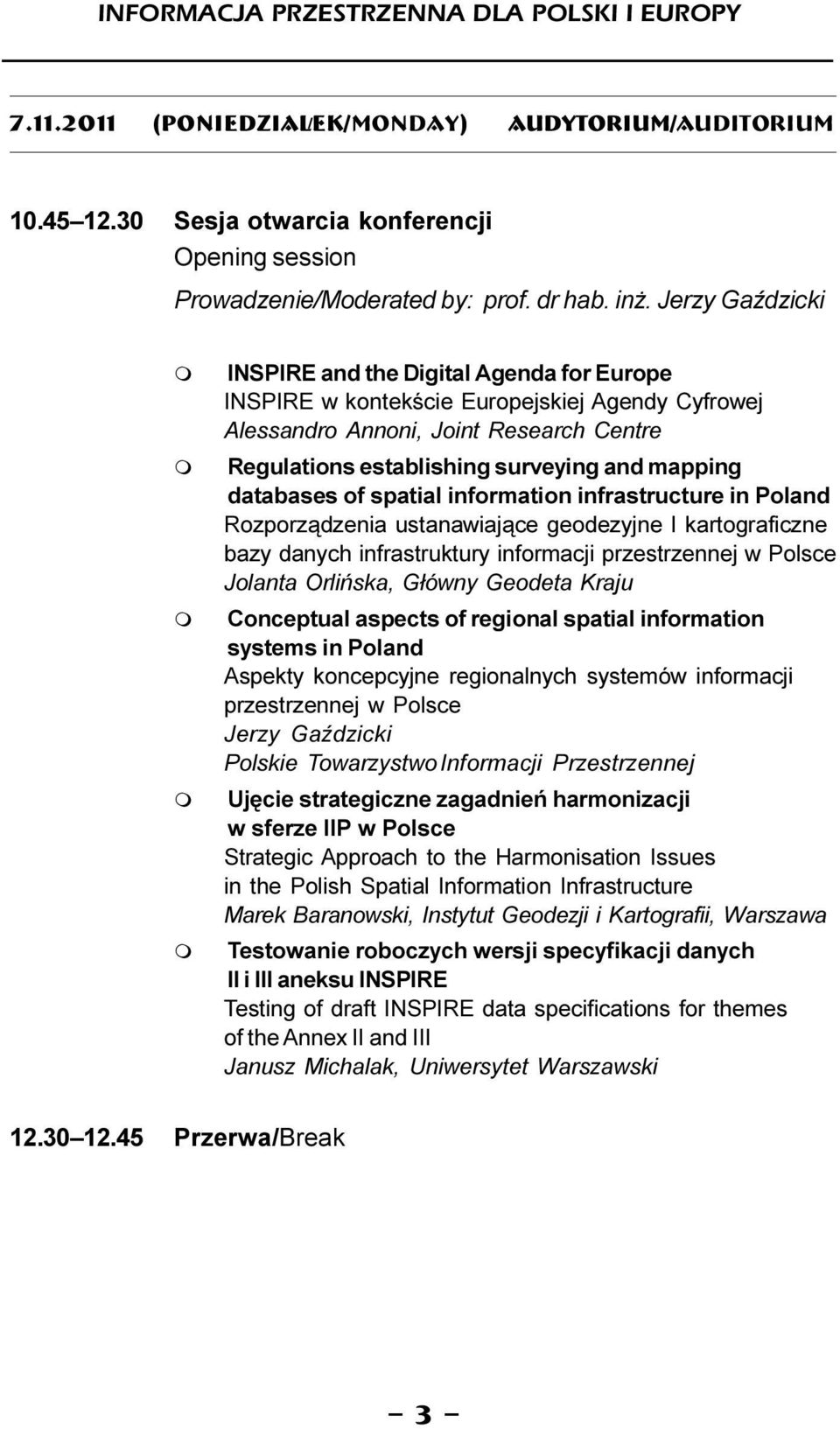 databases of spatial inforation infrastructure in Poland Rozporz¹dzenia ustanawiaj¹ce geodezyjne I kartograficzne bazy danych infrastruktury inforacji przestrzennej w Polsce Jolanta Orliñska, G³ówny