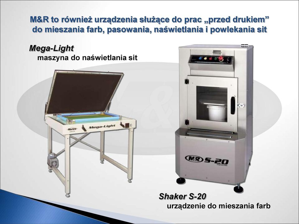 naświetlania i powlekania sit Mega-Light maszyna
