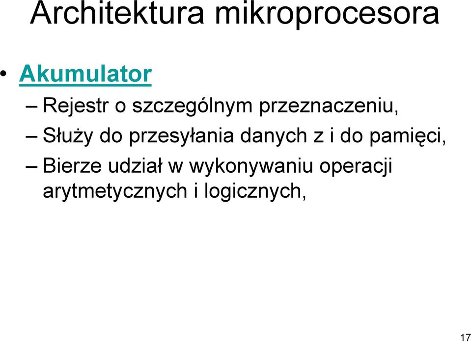 przesyłania danych z i do pamięci, Bierze