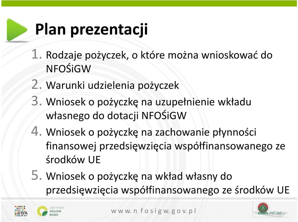 Wniosek o pożyczkę na uzupełnienie wkładu własnego do dotacji NFOŚiGW 4.