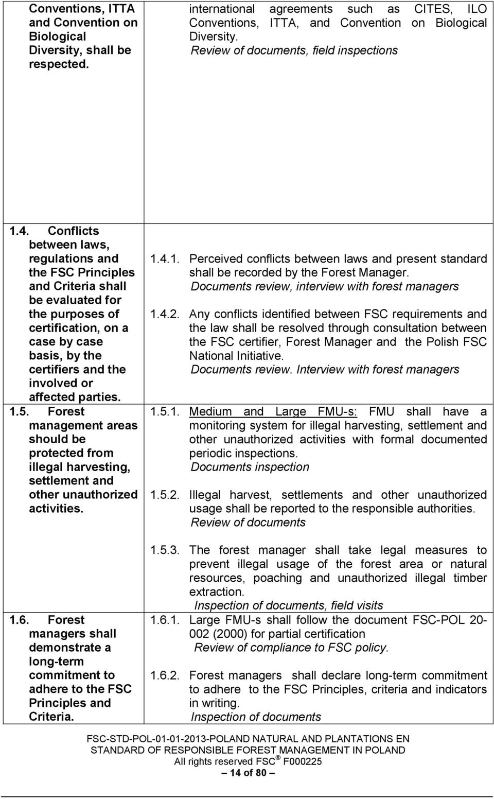 Conflicts between laws, regulations and the FSC Principles and Criteria shall be evaluated for the purposes of certification, on a case by case basis, by the certifiers and the involved or affected