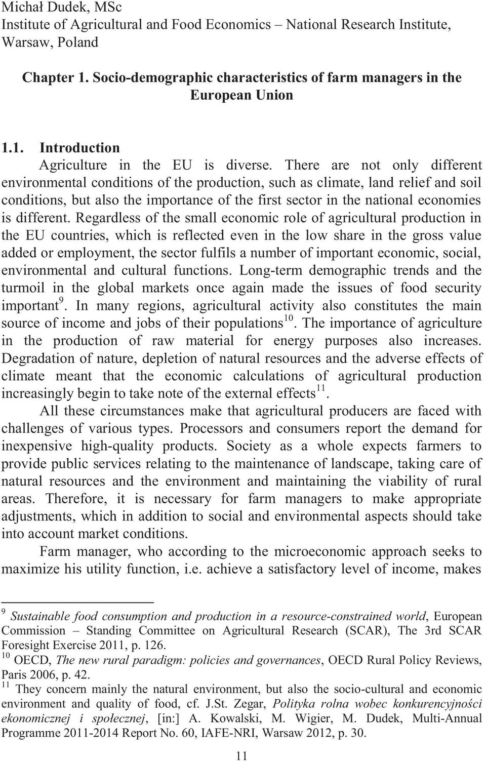 1.1. Introduction Sustainable food consumption and production in a