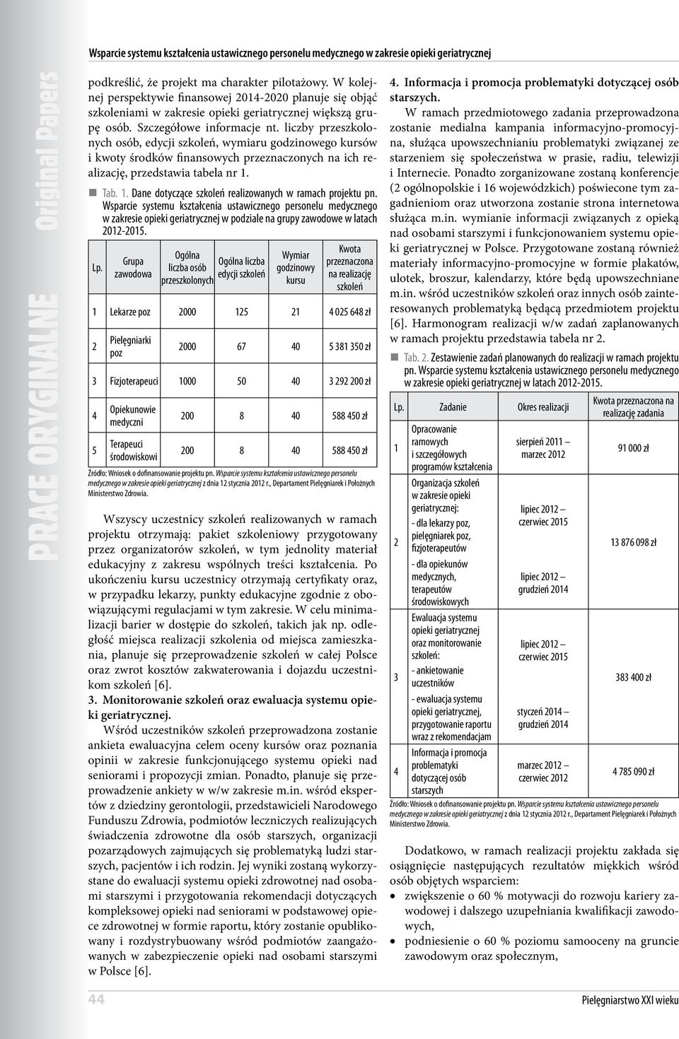 liczby przeszkolonych osób, edycji szkoleń, wymiaru godzinowego kursów i kwoty środków finansowych przeznaczonych na ich realizację, przedstawia tabela nr 1.