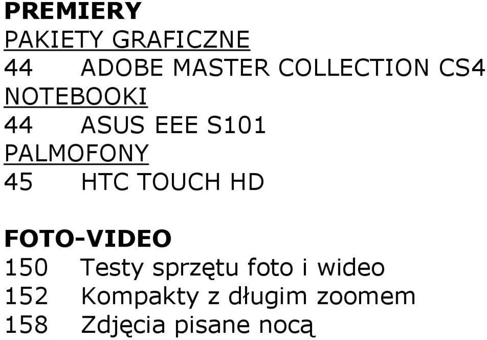 45 HTC TOUCH HD FOTO-VIDEO 150 Testy sprzętu foto i