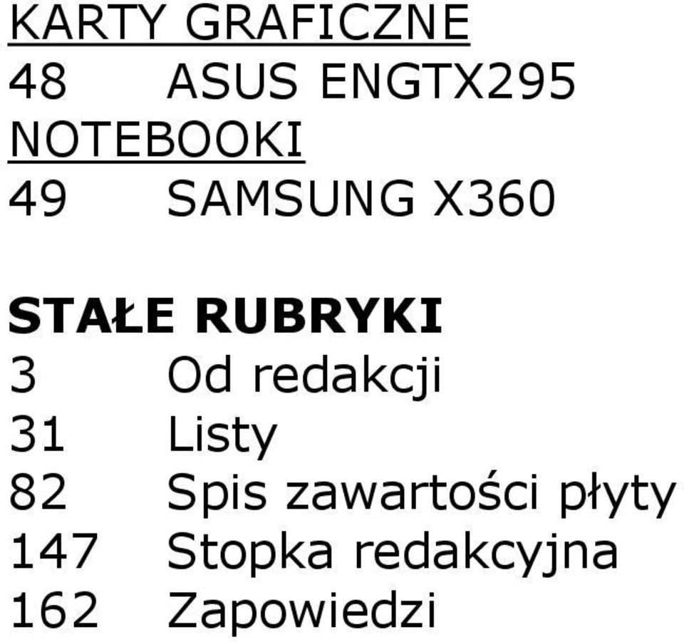 3 Od redakcji 31 Listy 82 Spis