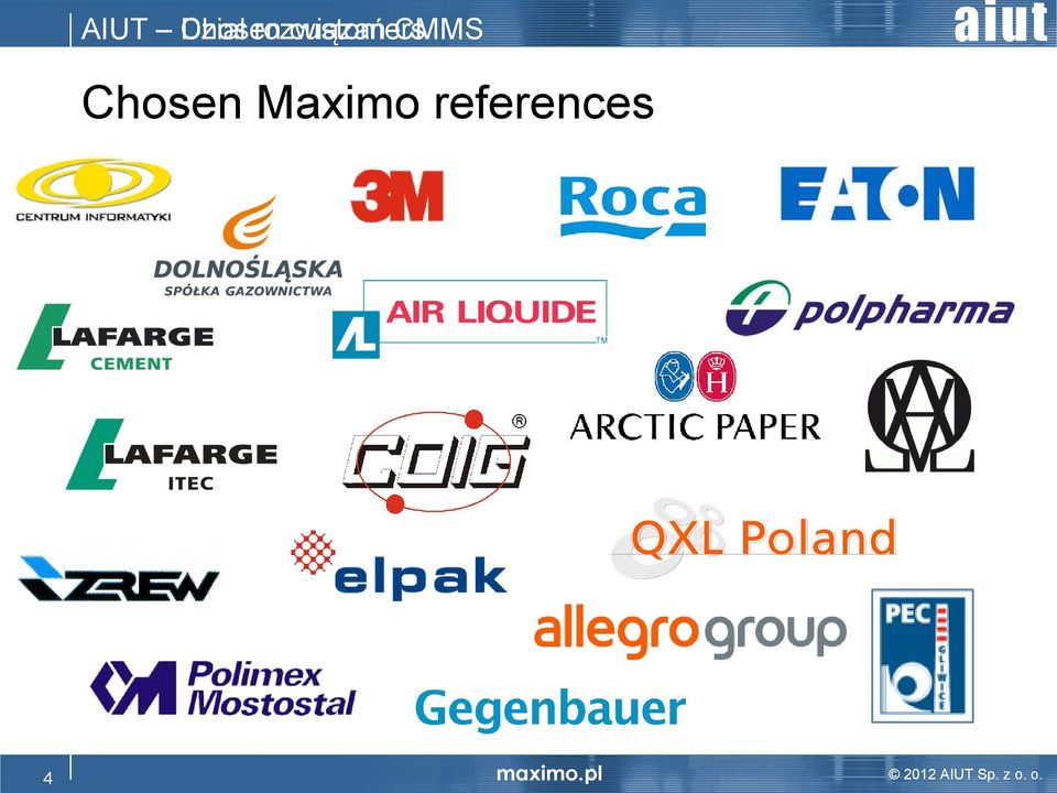 CMMS Chosen Maximo