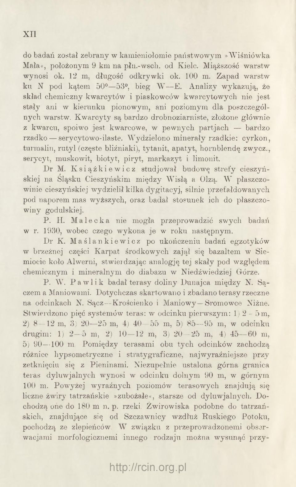 Kwarcyty są bardzo drobnoziarniste, złożone głównie z kwarcu, spoiwo jest kwarcowe, w pewnych partjach bardzo rzadko serycytowo-ilaste.