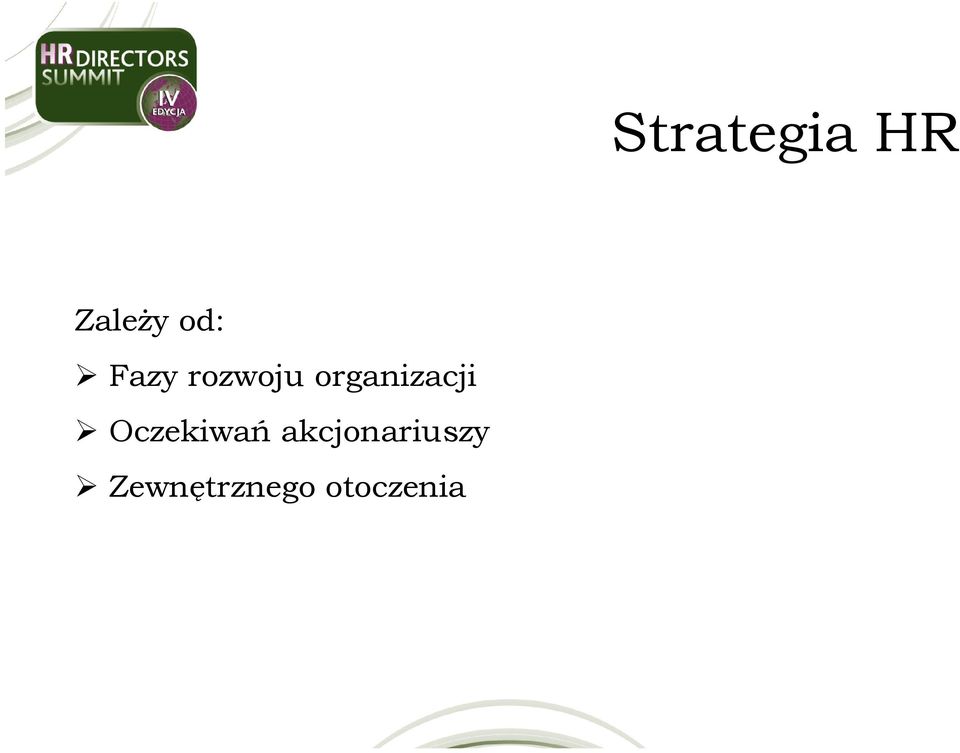 organizacji Oczekiwań