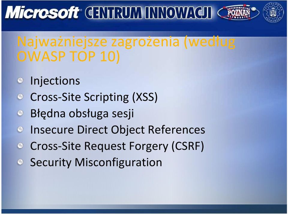 obsługa sesji Insecure Direct Object References