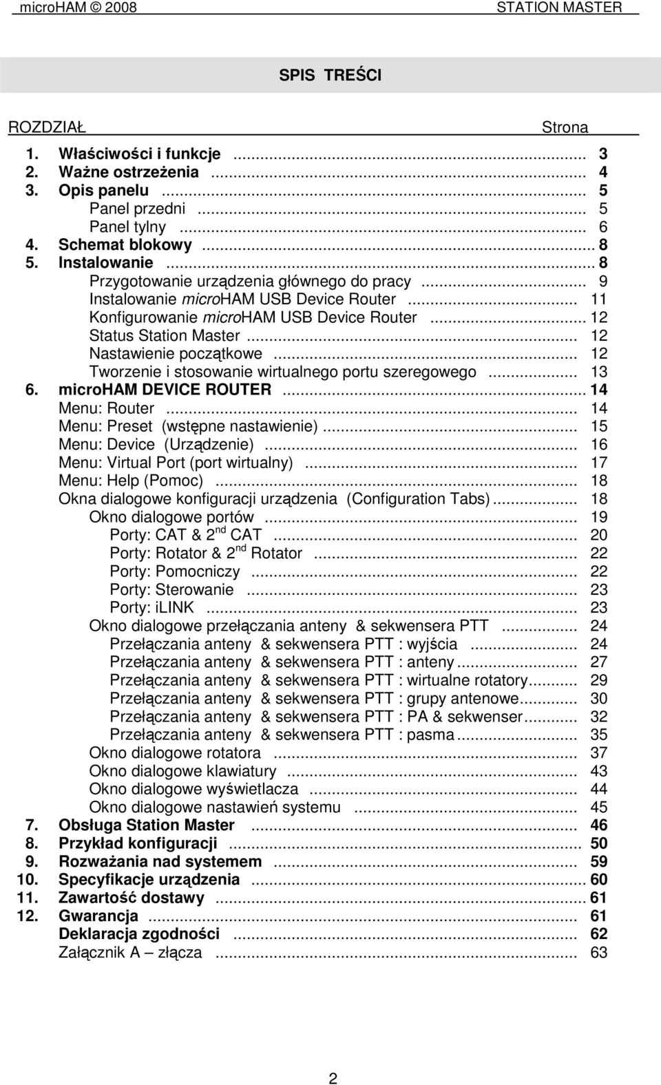 .. 12 Tworzenie i stosowanie wirtualnego portu szeregowego... 13 6. microham DEVICE ROUTER... 14 Menu: Router... 14 Menu: Preset (wstępne nastawienie)... 15 Menu: Device (Urządzenie).