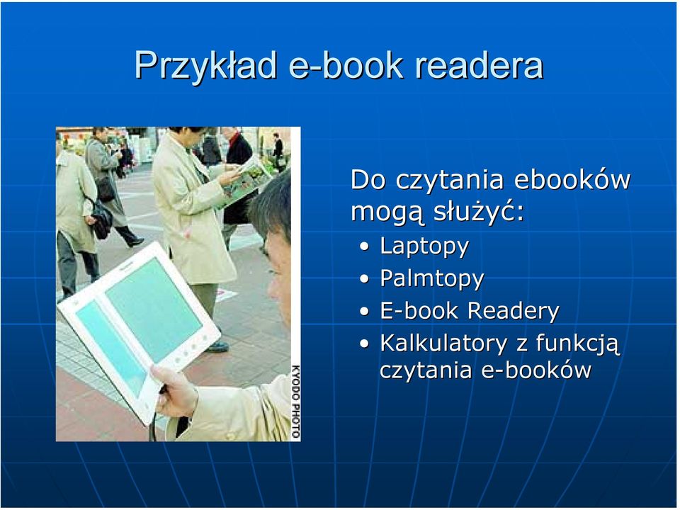 Laptopy Palmtopy E-book Readery