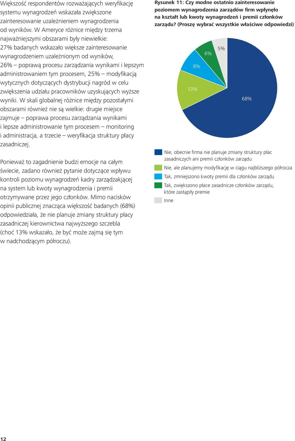 i lepszym administrowaniem tym procesem, 25% modyfikacją wytycznych dotyczących dystrybucji nagród w celu zwiększenia udziału pracowników uzyskujących wyższe wyniki.