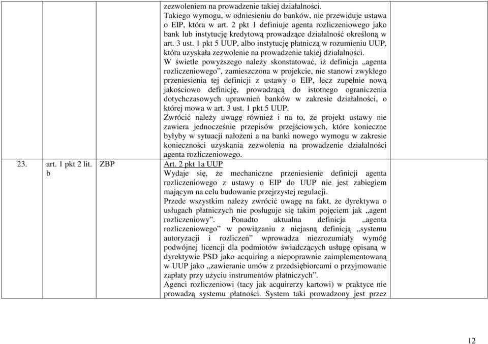 1 pkt 5 UUP, albo instytucję płatniczą w rozumieniu UUP, która uzyskała zezwolenie na prowadzenie takiej działalności.