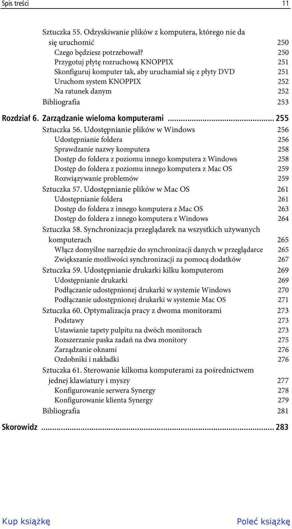 Zarzdzanie wieloma komputerami... 255 Sztuczka 56.